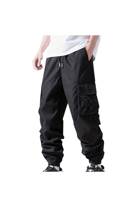 Men Pants Man Style Trend Outdoors Diddle-waisted Foot Binding Wear-resisting Overalls Leisure Sports Pants Sweatpants for Men
