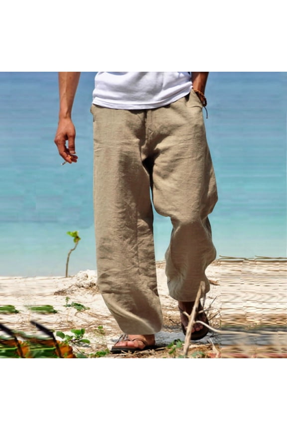 Men Pants Men's Fall Cuffed Pants Multi Pocket Tether Solid Trousers Relaxation Length Pants Cargo Pants for Men 50% Off Clear