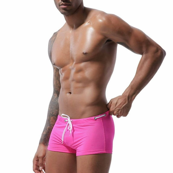 ZZwxWA Men Swim Trunks Quick Dry 80s 90s Vintage Athletic Stretch Swimming Shorts Workout Running Shorts Boardshorts Summer Saving