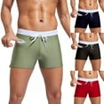 thumbnail image 1 of ZZwxWA Men's Athletic Swimming Shorts Drawstring Swim Trunks Stretch Compression Beach Swimming Boxer Briefs Online Shopping, 1 of 7