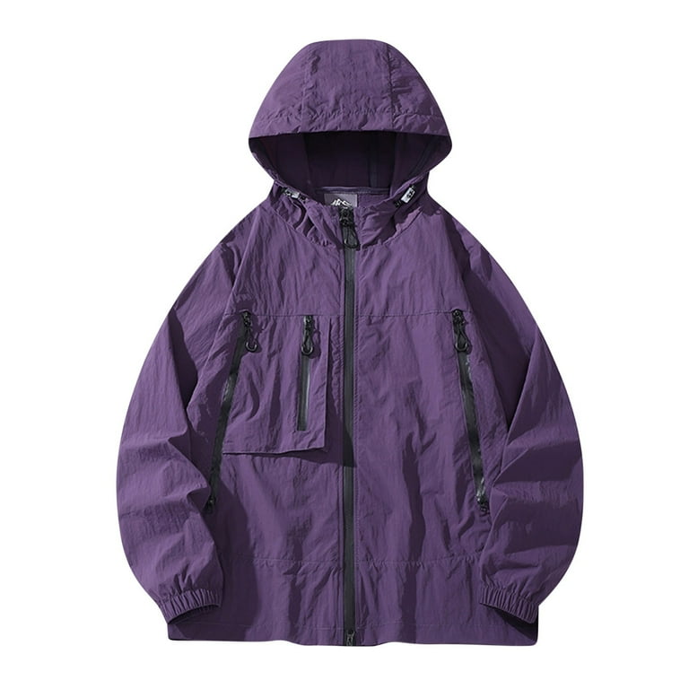 ZZwxWA Men's Oversized Hooded Rain Jackets Loose Fit ZZwxWA Men's Oversized Hooded Rain Jackets Loose Fit