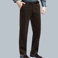 thumbnail image 1 of ZZwxWA Men's Pants Men Solid Color Zipper Button Straight Leg Wide Leg Casual Suit Pants Linen Pants Men Tax Free Weekend, 1 of 6
