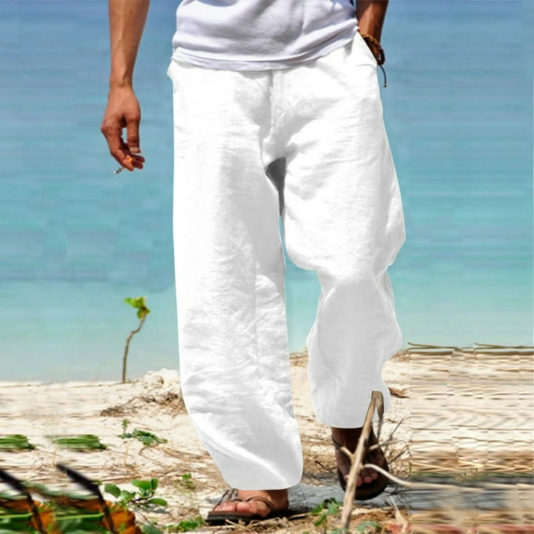 ZZwxWA Men's Pants Men's Fall Cuffed Pants Multi Pocket Tether