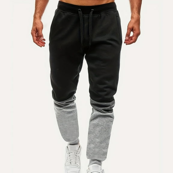 ZZwxWA Men's Pants Men's Gradient Drawstring Elastic Waist Casual Bundled Feet Sports Pants Dress Pants for Men 50% Off Clear