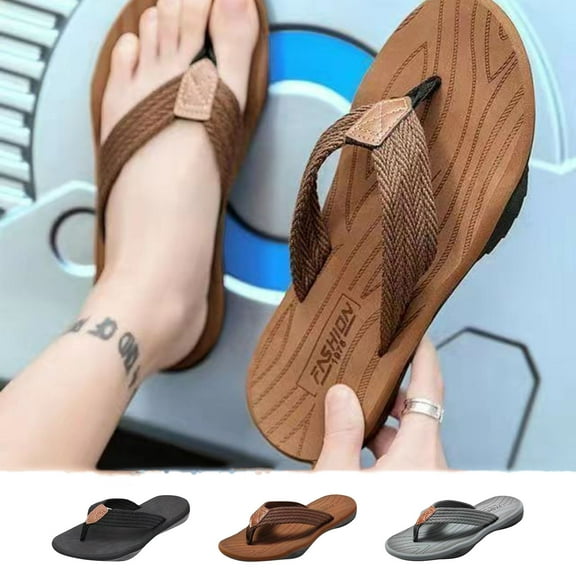 ZZwxWA Men's Sandals Sports Summer Beach Slippers Sliding Outdoor Remote Slippers Sandals Flip Flops for Men 50% Off Clear