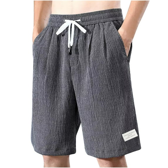 ZZwxWA Men's Shorts Deals Summer Sports Plus Size Workwear Shorts Male Holiday Beach Elastic Trousers Cozy Style Drawstring Clothing Breathable Quick-Dry Short Pants Casual Printed Pants Trousers