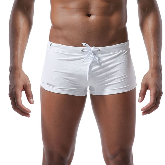 ZZwxWA Men's Swim Trunks Swimwear Quick Dry Bathing Suit Board Short Boxer Brief with Drawstring Holiday