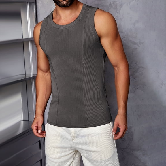 ZZwxWA Men's Undershirts Online Shopping Workwear Tops Printed Plus Size Quick-Dry Sleeveless Shirt Breathable Crew Neck Blouse Holiday Beach Summer Clothing Oversize Loose Fit Male Tank Tops