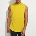 thumbnail image 1 of ZZwxWA Men's Workout Hooded Tank Tops Sleeveless Gym Hoodie Shirt Workout Muscle Cut Off Shirt Bodybuilding Shirts Quick-Dry Flash Deals, 1 of 4