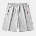 thumbnail image 1 of ZZwxWA Mens Athletic Cotton Shorts: 7" Fashion Zipper Pockets - Workout Gym Running Sweat Training Sports Drawstring Flash Deals, 1 of 2