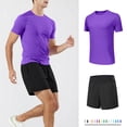 thumbnail image 1 of ZZwxWA Mens Athletic Summer Outfits 2 Piece Shorts Set Quick Dry Short Sleeve Crewneck T Shirts and Workout Shorts Tracksuit, 1 of 5