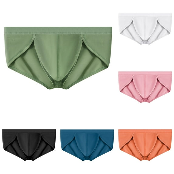 Brondbend Mens Briefs Underwear Low Rise U-Shaped Pouch Comfortable Breathable Underpants Silky Touch Panty up to 45% Off