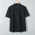 thumbnail image 1 of ZZwxWA Mens Button Down Shirt Lightweight Shirts Short Sleeve Band Collar Dress Shirts Summer Beach Shirt with Pocket Reduced Price, 1 of 6