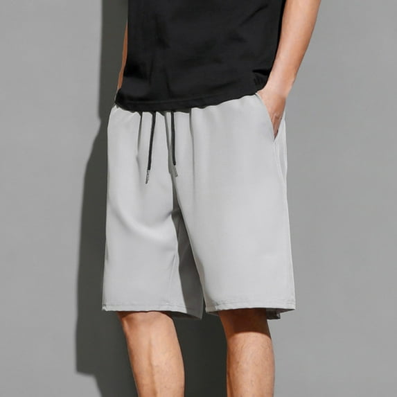 ZZwxWA Mens Casual Shorts Baggy Solid Color Stretch Athletic Summer Drawstring Big and Tall Short Pants with Pockets Online Shopping