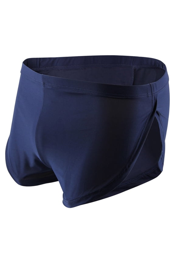 Mens Mesh Booty Shorts 3 Inch Smooth Lounge Active Shorts Panties Low Rise Split Side Boxer Breathable Panties