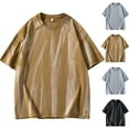 thumbnail image 1 of ZZwxWA Mens Oversized T Shirts Heavyweight Plain Basic Tees Short Sleeve Crewneck Loose Fit Spring T-Shirts Tops, 1 of 7