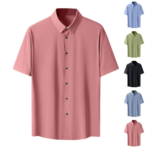 ZZwxWA Mens Shirts Oversize Quick-Dry Elastic Blouse Short Sleeve Breathable V Neck Shirts Casual Printed T-shirt Plus Size Cozy Style Tshirts Tee Holiday Beach Loose Fit Male Tops Blouse