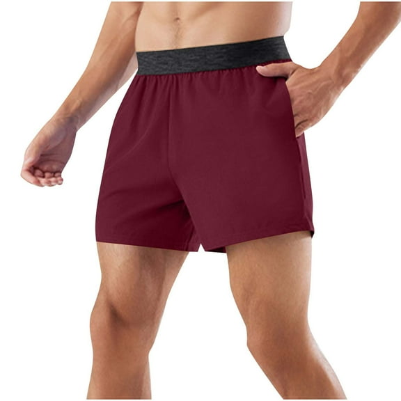 ZZwxWA Mens Shorts Casual Elastic Waist, Mens Swim Trunks Solid Color Beach Bathing Suits Hawaiian Swimwear Holiday Beachwear Sales