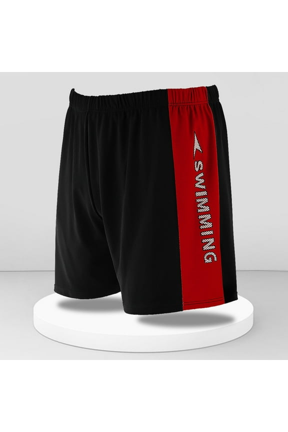 Mens Swimming Trunks Elastic Waist Beach Resort Water Park Soaking Hot Spring Digital Skirted Bathing Suits Holiday Saving