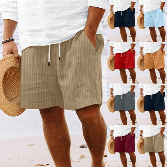 ZZwxWA Mens Workout Shorts Cozy Style Pants Elastic Fashion Workwear Printed Clothing Breathable Male Trousers Plus Size Holiday Beach Short Pants Sports Oversize Drawstring Shorts