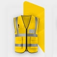 thumbnail image 1 of ZZwxWA Multiple Pockets High Visibility Zipper Front Safety Vest with Reflective Strips, Reflective Safety Vest for Women & Men Festival Gift, 1 of 6