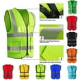 thumbnail image 1 of ZZwxWA Multiple Pockets High Visibility Zipper Front Safety Vest with Reflective Strips, Reflective Safety Vest for Women & Men, 1 of 7