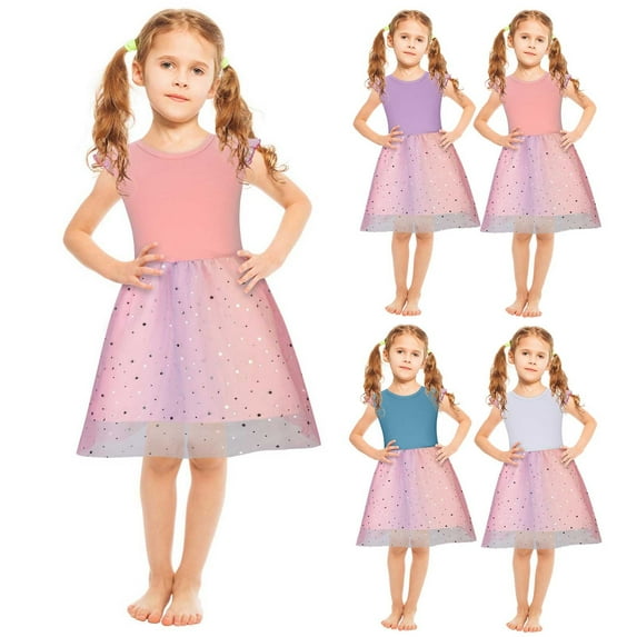 ZZwxWA My Order Girls Dresses Toddler Summer Clothes Kid Birthday Party Sleeveless Dress 18 Month-6 Years Old Summer Toddler Girl Clothes