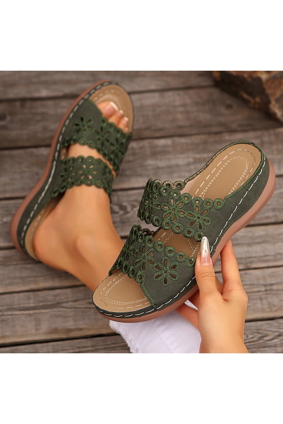 Orthopedic Sandals, Women Comfortable Sandals, Breathable Mesh Hollow Diabetic Sandals, Open Toe Dressy Platform Sandal