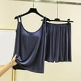 thumbnail image 1 of ZZwxWA Pajama Sets for Women Modal Sleepwear 2 Piece Built-in Bra Camis Tops Shorts Set Sexy Trendy Comfy Pjs Sets, 1 of 3