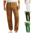 thumbnail image 1 of ZZwxWA Pants for Men Man Solid-Color Corduroy Pocket Button Casual Loose Straight Leg Pants Cargo Pants for Men up to 50% Off, 1 of 6