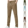 thumbnail image 1 of Brondbend Pants for Men Men's Fashion Solid Color Pocket Casual Trousers Long Pants Golf Pants Men Holiday, 1 of 3