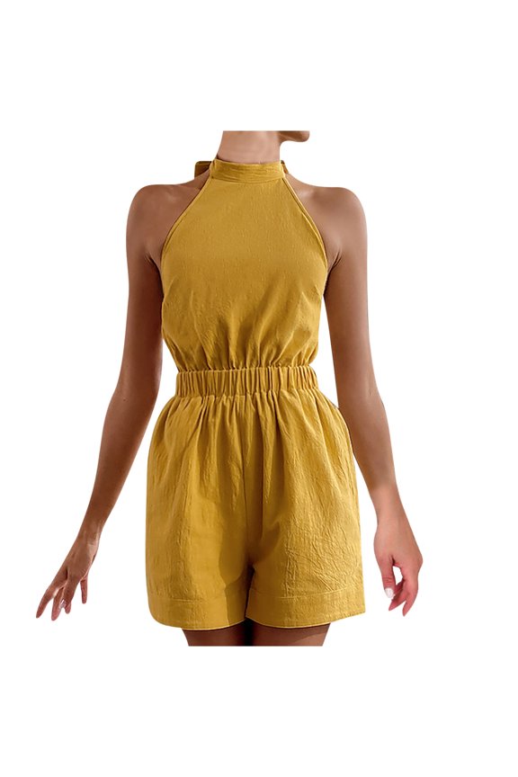 Plus Size Jumpsuit for Curvy Women Women's Casual Sleeveless Printed Leg Jumpsuit Sexy Rompers Women's Jumpsuits, Rompers & Overalls 50% Off Clear