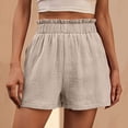 thumbnail image 1 of ZZwxWA Retro Shorts for Women Elastic Waist Solid Color Casual Short Pants with Pocket Summer Holiday Womens Shorts, 1 of 6