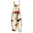 thumbnail image 1 of ZZwxWA Rompers for Women Dressy, Summer Trendy Backless Shoulder Knotted Halter Playsuits Jumpsuits Holiday Overalls Mushroom Print Wide Leg Long Jumpsuit Trousers Khaki L, 1 of 5