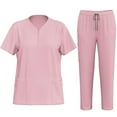 thumbnail image 1 of ZZwxWA Scrubs Medical Uniform Women and Men Scrubs Set Medical Scrubs Top and Pants V-Neck Solid Color Scrubs Sets, 1 of 6