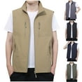 thumbnail image 1 of ZZwxWA Summer Thin Vest Men Outdoor Casual Clothes Lightweight Short Sleeve Vests Stand Collar Trekking Coat My Order, 1 of 6