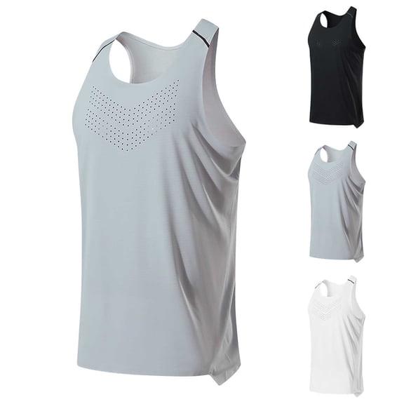 ZZwxWA Tank Top for Men Weekly Holiday Beach Loose Fit Sports Blouse Round Neck Quick-Dry Sleeveless Clothing Breathable Male Oversize Shirt Summer Fashion Tops Workwear Printed Tank Tops