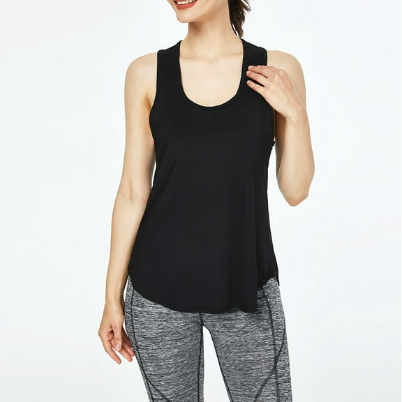 ZZwxWA Tank Top for Womens Girls Workout Yoga Tops Soft Sleeveless Tank Tops Sleeveless Activewear Loose Fit Running Exercise