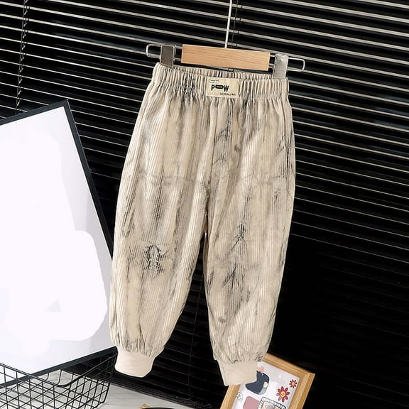 ZZwxWA Toddler Clothes Boys and Girls Baby Corduroy Pants Loose Warm Tapered Elastic Waist Jogger Baby Pants