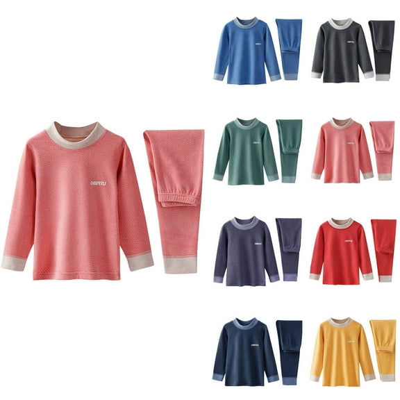 ZZwxWA Toddler Clothes Kids Boys Girls Thermal Underwear Set Fall Winter Warm Base Layer Long Johns 2 Piece Outfits
