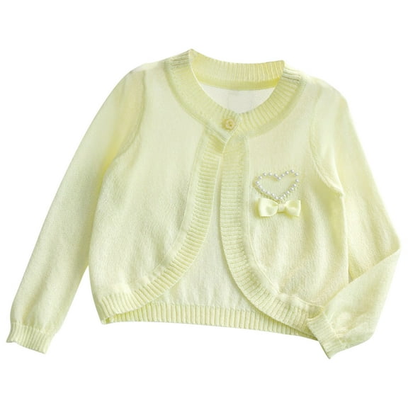 ZZwxWA Toddler Little Girls Knit Shrug Baby Long Sleeve Open Front Cardigan Sweater