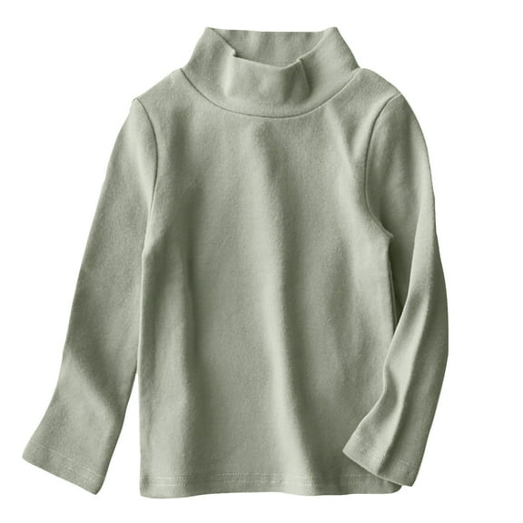 ZZwxWA Toddler Pullover Tops Boys Girls Sweater Spring/Autumn High Neck Solid Long Sleeve Round Neck Baby Wrap Sweatshirts