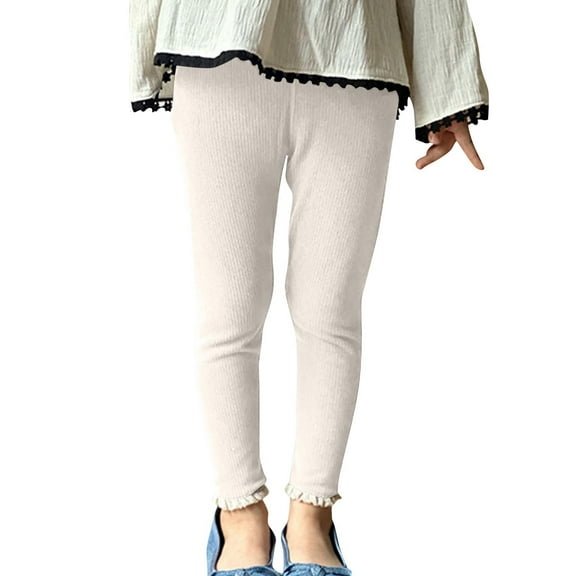 ZZwxWA Toddlers Clothes Baby Leggings Toddler Footless Tights Girls Ruffle Leggings Kids Cotton Stockings Pants Double-Sided Brushed Home Bottom Pants