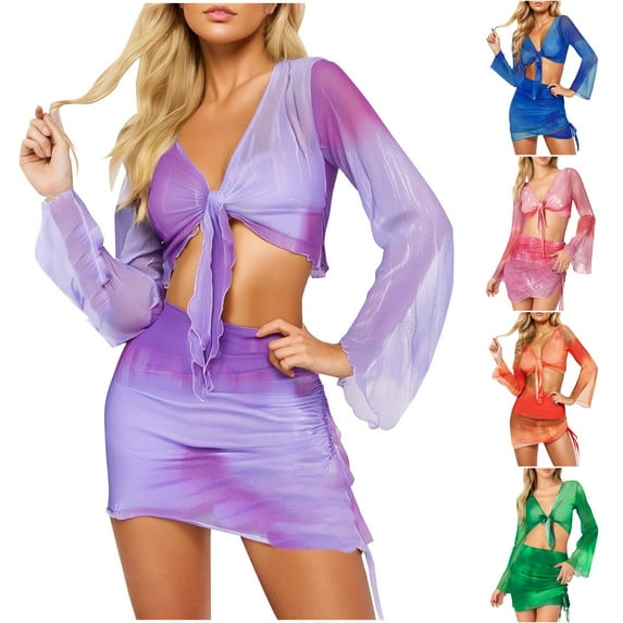 ZZwxWA Two Piece Skirt Set Shirt and Skirt Set for Women Going Out Sets Club Outfits Cute 2 Piece Sets Sexy Rave Mini Skirt