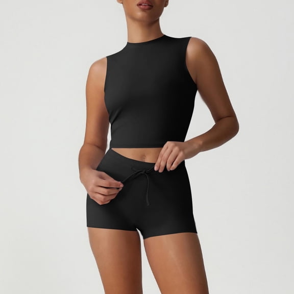 ZZwxWA Two Piece Workout Sets for Women Tank Top Matching High Waist Booty Lifting Shorts Gym Yoga Active Wear Outfits