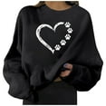 thumbnail image 1 of ZZwxWA Valentines Day Womens Crew Neck Comfy Long Sleeve Sweatshirts Cute Heart Graphic Pullover Tops Oversized Fashion Sweatshirt, 1 of 4