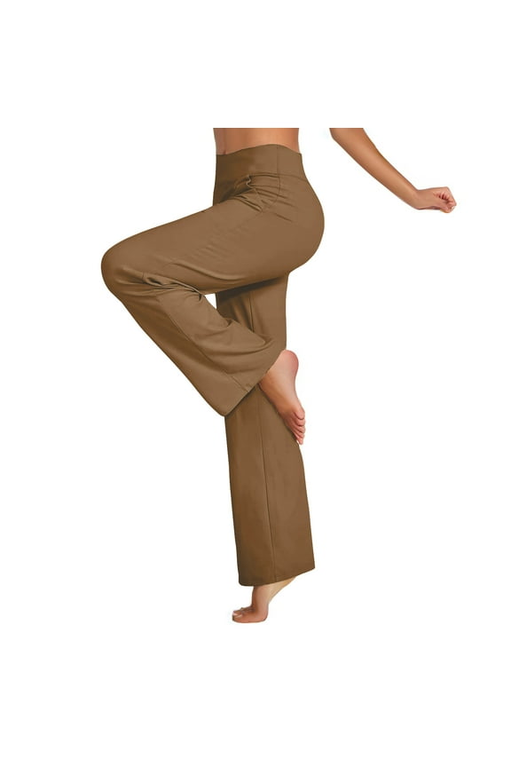 Wide Leg Pants for Women Loose Yoga Pants with Pockets Petite/Regular/Tall Stretch Casual Lounge Pants Solid Color Workout Pants Tax Free Weekend