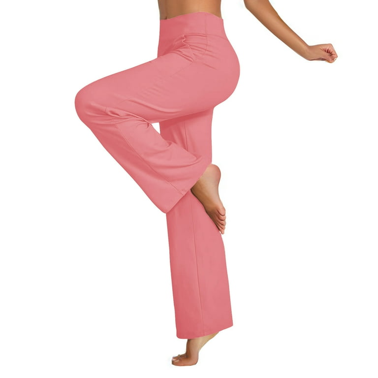 ZZwxWA Wide Leg Pants for Women Loose Yoga Pants with Pockets Petite Regular Tall Stretch Casual Lounge Pants Solid Color Workout Pants 50 Off Clear