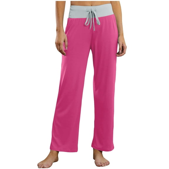ZZwxWA Wide Leg Yoga Pants with Pockets for Women, Comfy Cotton Lounge Pants Baggy, Low Rise Stretchy Athletic Pants Workout Sale