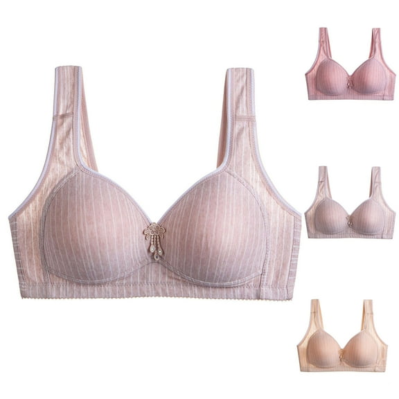 ZZwxWA Wireless Bras for Women Full Coverage, Smoothing Comfort Wire-Free Bra, Ultra-Light Breathable Bra Underwear Everyday Bras